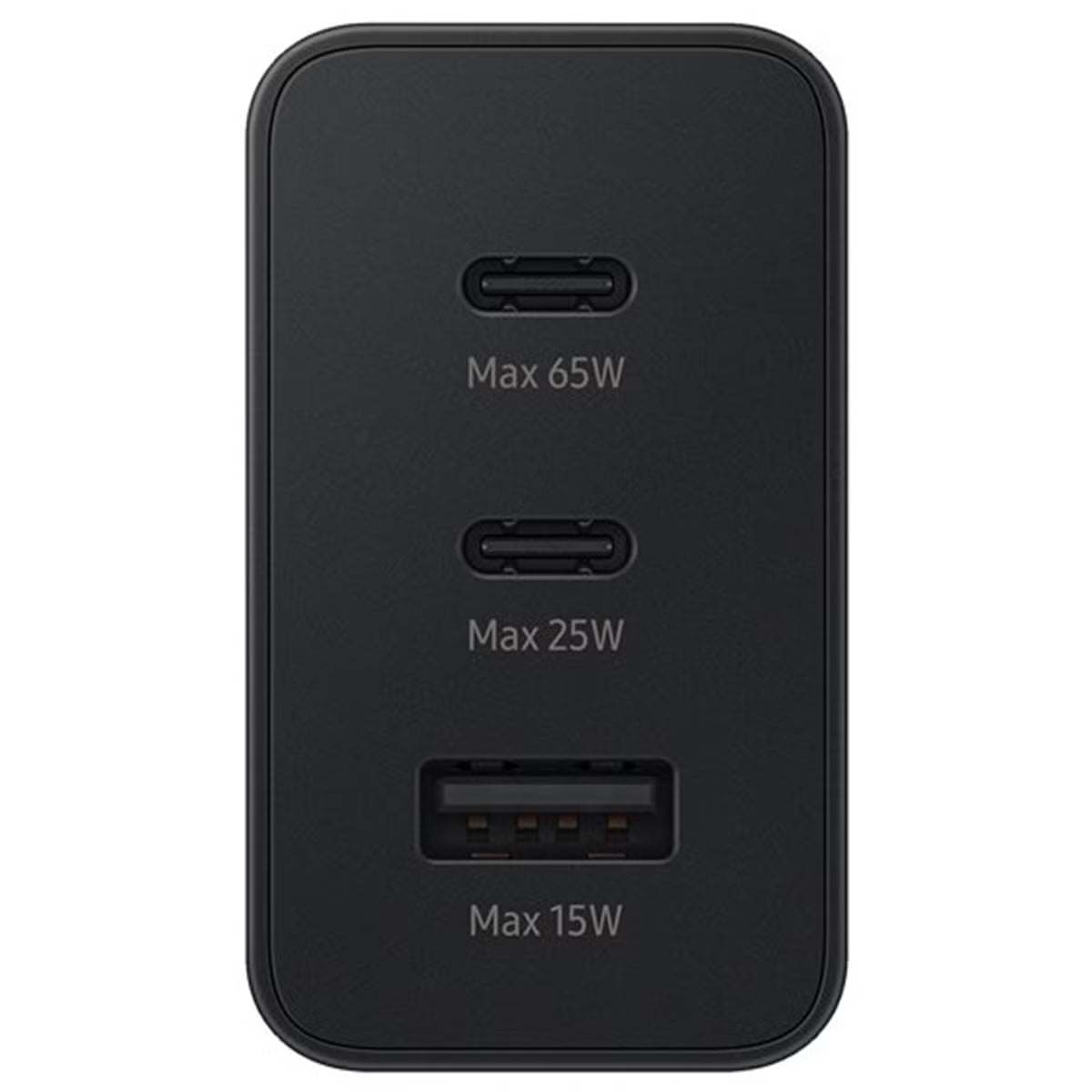 Samsung Originele Power Adapter Trio - Oplader - 2x USB-C en 1x USB aansluiting - Fast Charge - 65W - Black