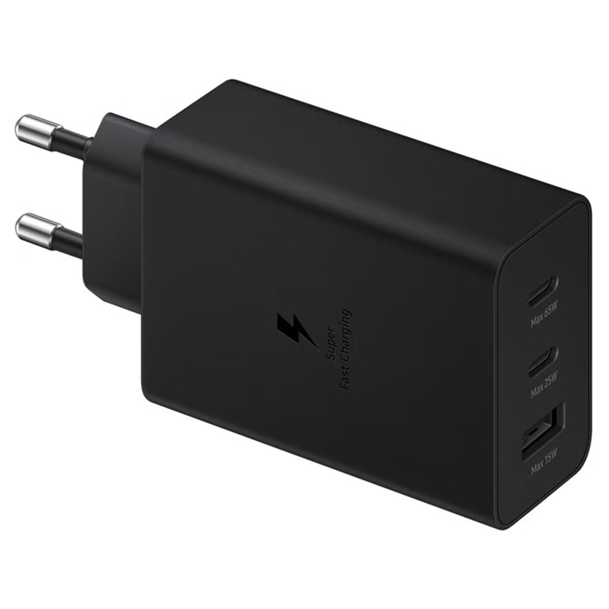Samsung Originele Power Adapter Trio - Oplader - 2x USB-C en 1x USB aansluiting - Fast Charge - 65W - Black