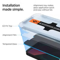 Spigen GLAStR Privacy EZ Fit Screenprotector + Applicator for Apple iPhone 13 / 13 Pro