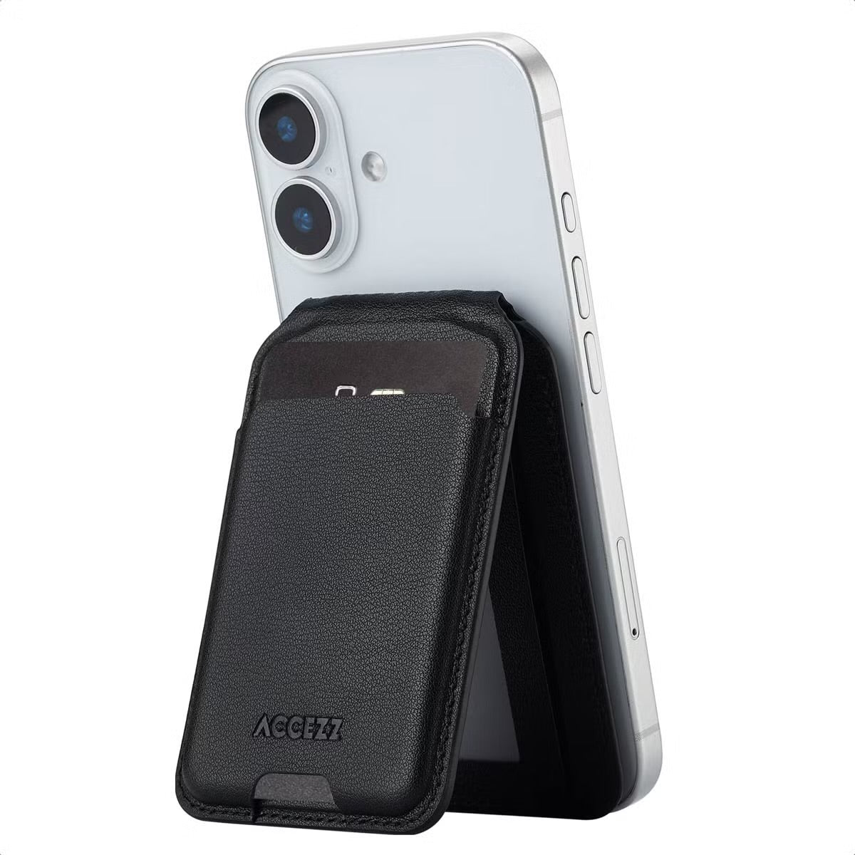 Accezz Leren Wallet meets standard for MagSafe - Onyx Black