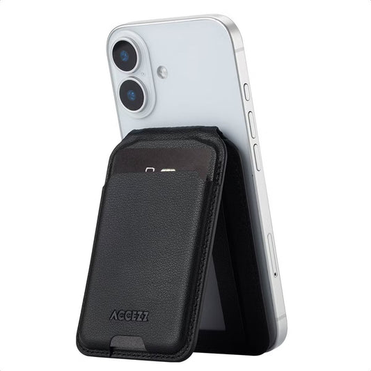 Accezz Leren Wallet meets standard for MagSafe - Onyx Black