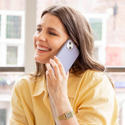 Accezz Liquid Silicone Backcover for Apple iPhone 15 - Lavender Gray