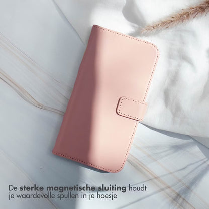 Selencia Echt Leren Bookcase for Apple iPhone 17 - Dusty Pink 