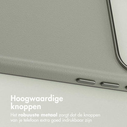 Access MagSafe Leather Backcover for Apple iPhone 17 Pro - Lichtgrijs 