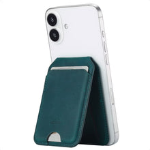 Accezz Vintage Leather MagSafe Case with Standaard - Smokey Green