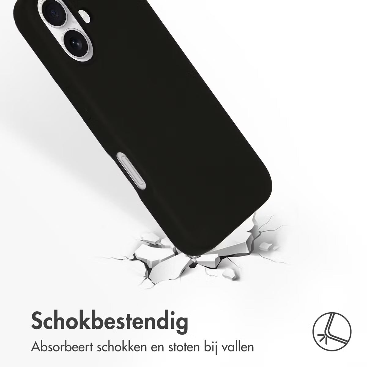 Access Liquid Silicone Backcover with MagSafe for Apple iPhone 16 - Black