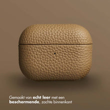 Accezz Echt Leren Case for Apple AirPods Pro 2 - Taupe