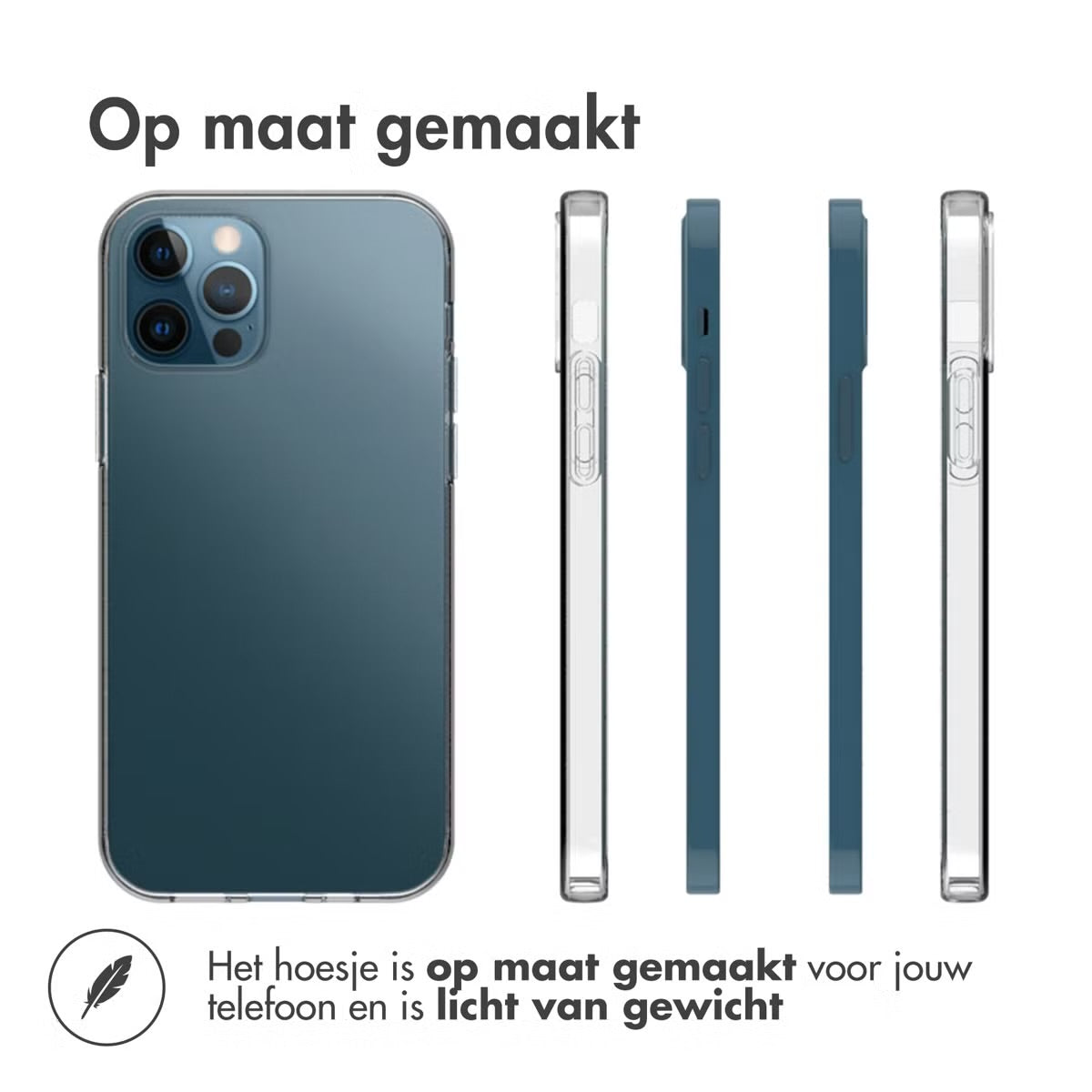 Accezz Clear Backcover for Apple iPhone 12 (Pro) - Transparent