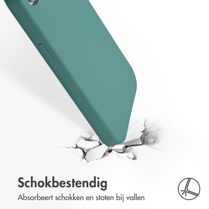 Access Liquid Silicone Backcover with MagSafe for Apple iPhone 16e - Donkergroen