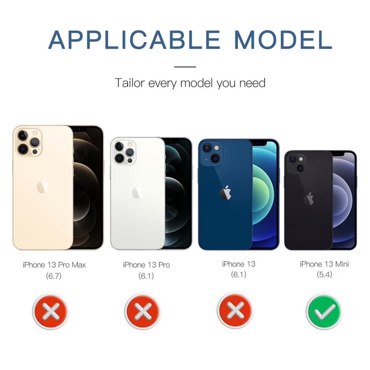 Redpepper Dot Plus Waterproof Backcover for Apple iPhone 13 Mini - Black