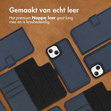 Accezz Premium Leather 2 in 1 Wallet Bookcase for iPhone 13 Mini - Donkerblauw