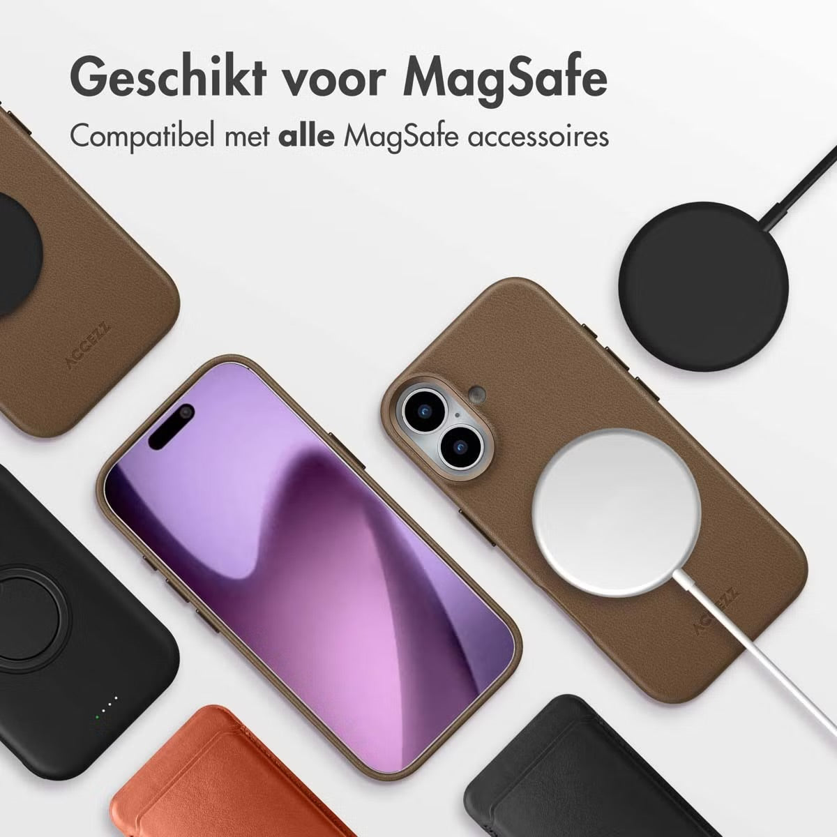 Access MagSafe Leather Backcover for Apple iPhone 17 - Coffee 