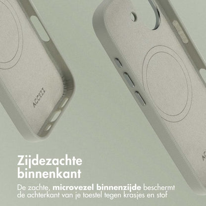 Access MagSafe Leather Backcover for Apple iPhone 17 - Lichtgrijs