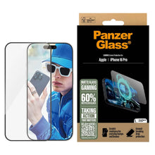PanzerGlass Screenprotector Aluminum Frame Ultra Wide Fit with applicator for Apple iPhone 16 Pro