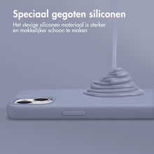 Accezz Liquid Silicone Backcover for Apple iPhone 15 - Lavender Gray