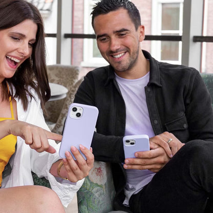 Accezz Liquid Silicone Backcover for iPhone 13 Mini - Paars