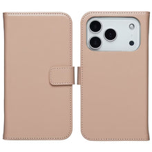 Selencia Echt Leren Bookcase for Apple iPhone 17 Pro - Dusty Pink 