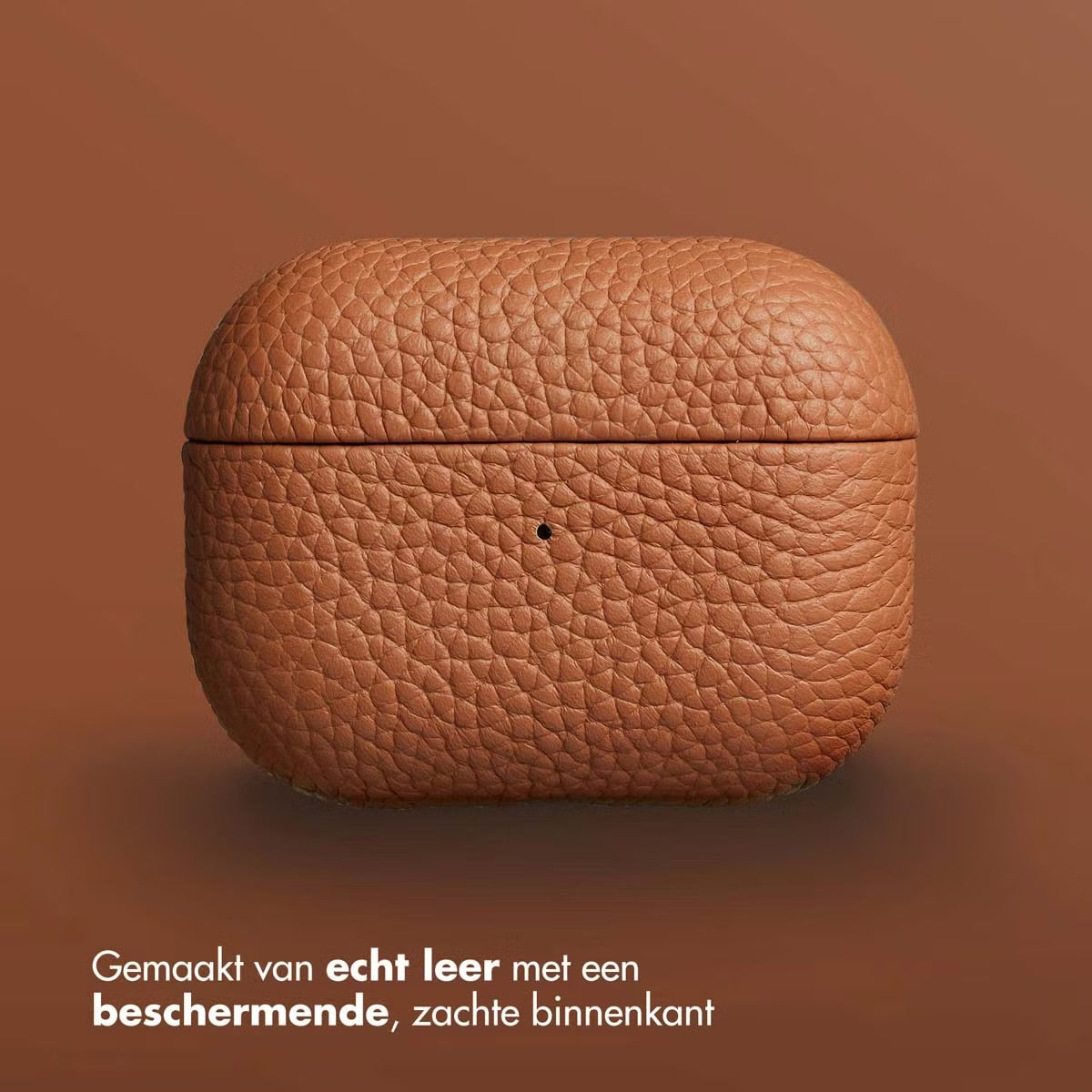 Accezz Echt Leren Case for Apple AirPods Pro 2 - Cognac