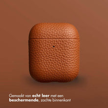 Accezz Echt Leren Case for Apple AirPods 1 / 2 - Cognac