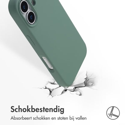 Access Liquid Silicone Backcover with MagSafe for Apple iPhone 17 - Donkergroen