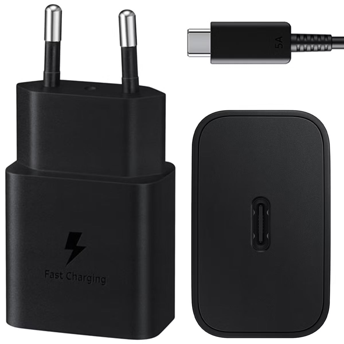 Samsung Originele Power Adapter met USB-C cable - Oplader - USB-C aansluiting - Fast Charge - 15 Watt - 1 meter - Black