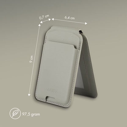 Accezz Leren Wallet meets standard for MagSafe - Light Gray