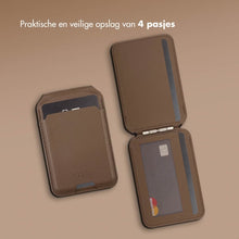 Accezz Leren Wallet meets standard for MagSafe - Coffee Brown