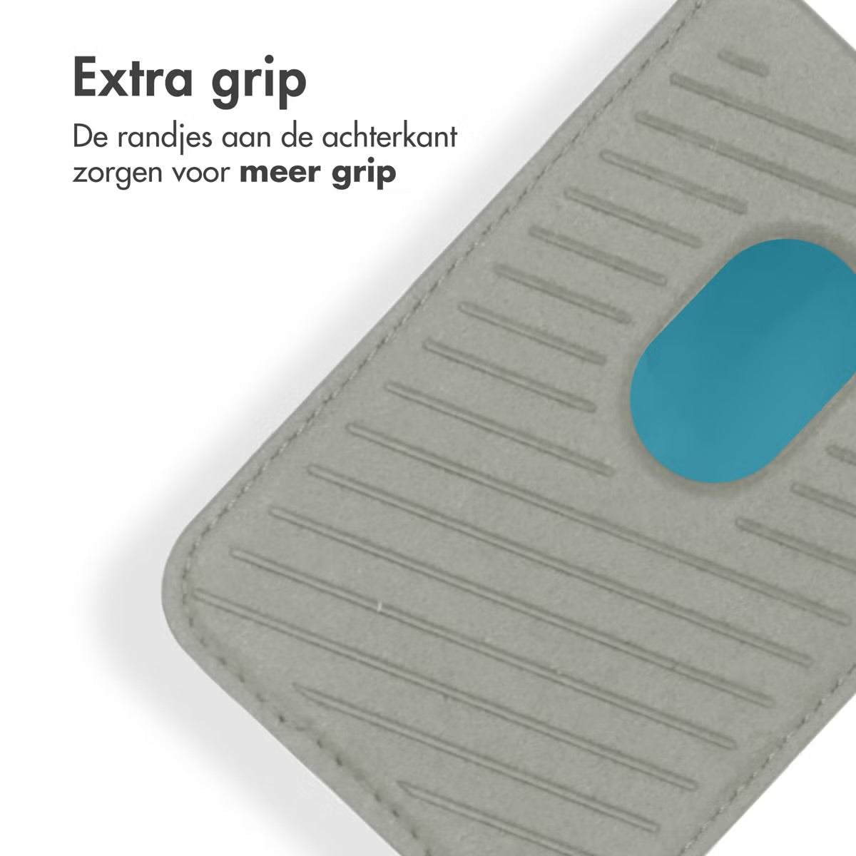Accezz Leather Cardholder MagSafe - Kaarthouder met MagSafe - Light Gray