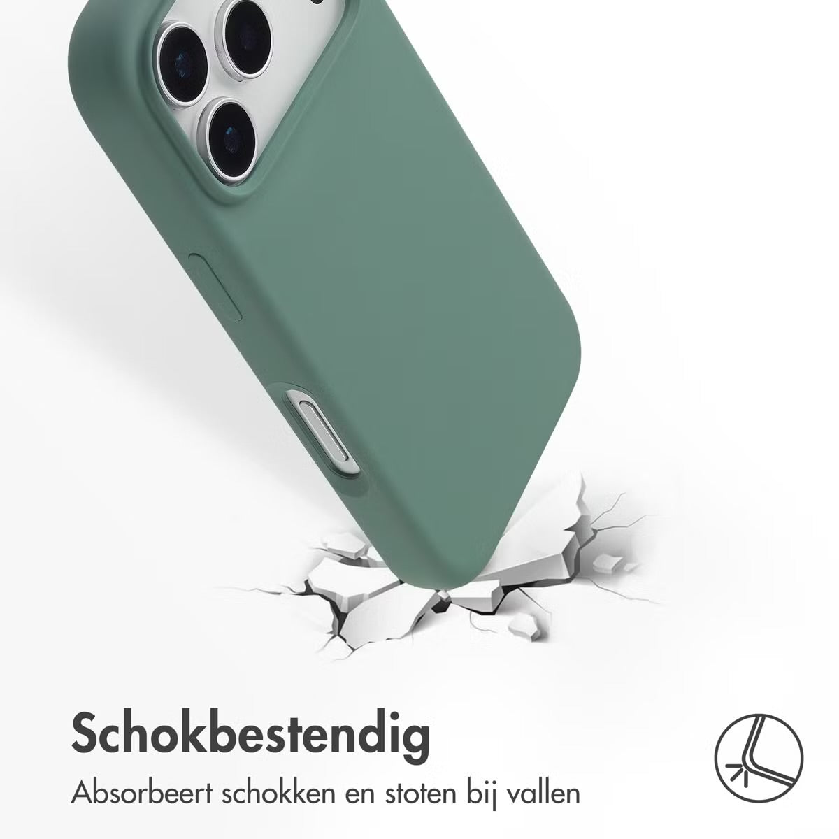 Access Liquid Silicone Backcover with MagSafe for Apple iPhone 17 Pro - Donkergroen