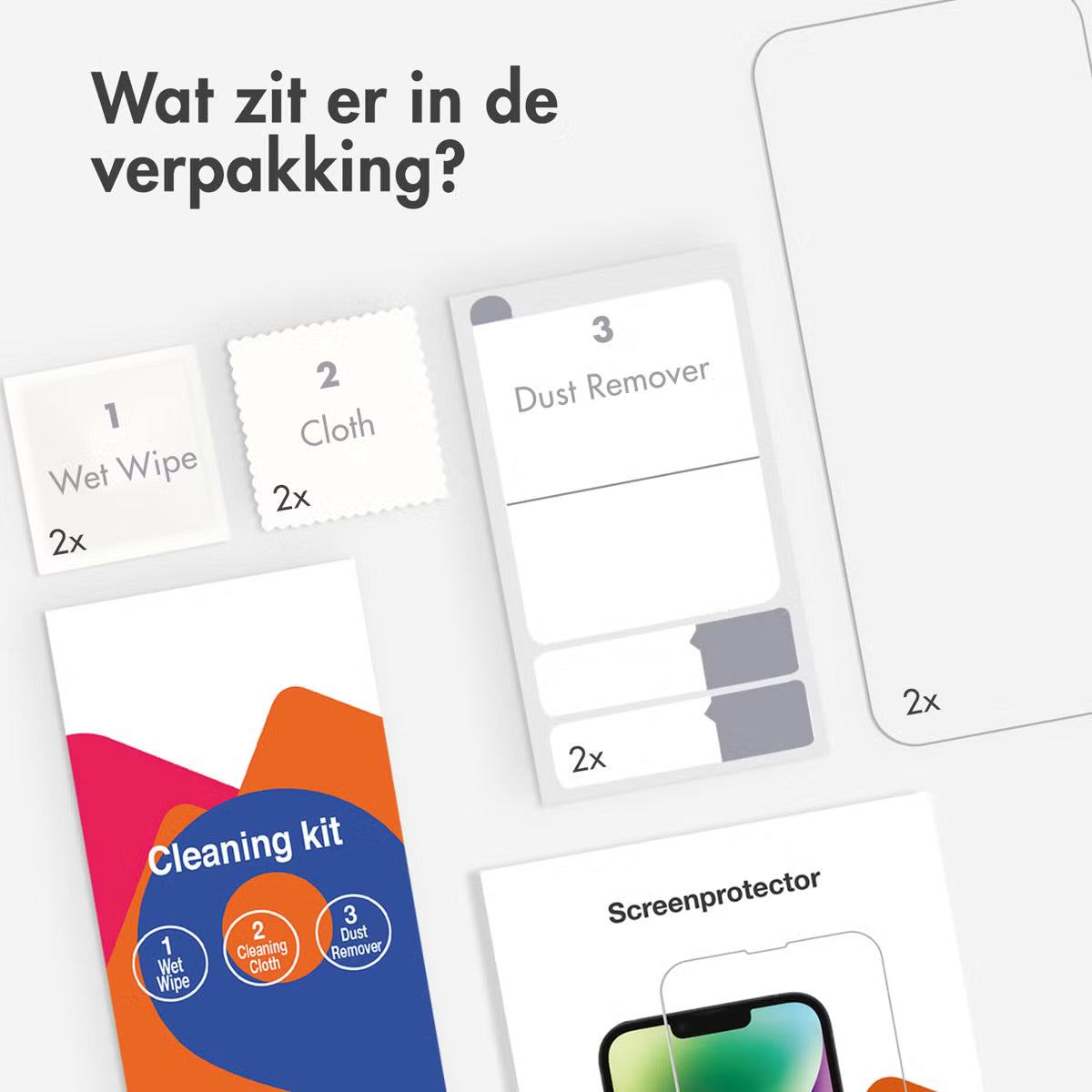 Accezz Gehard Glas Screenprotector 2-pack for Apple iPhone 17 / 17 Pro / 16 Pro