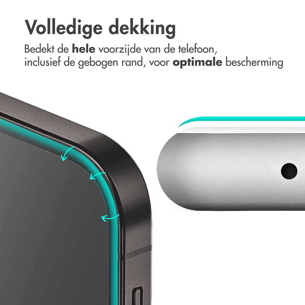 Accezz Gehard Glas Full Cover Screenprotector for Apple iPhone 17 / 17 Pro / 16 Pro