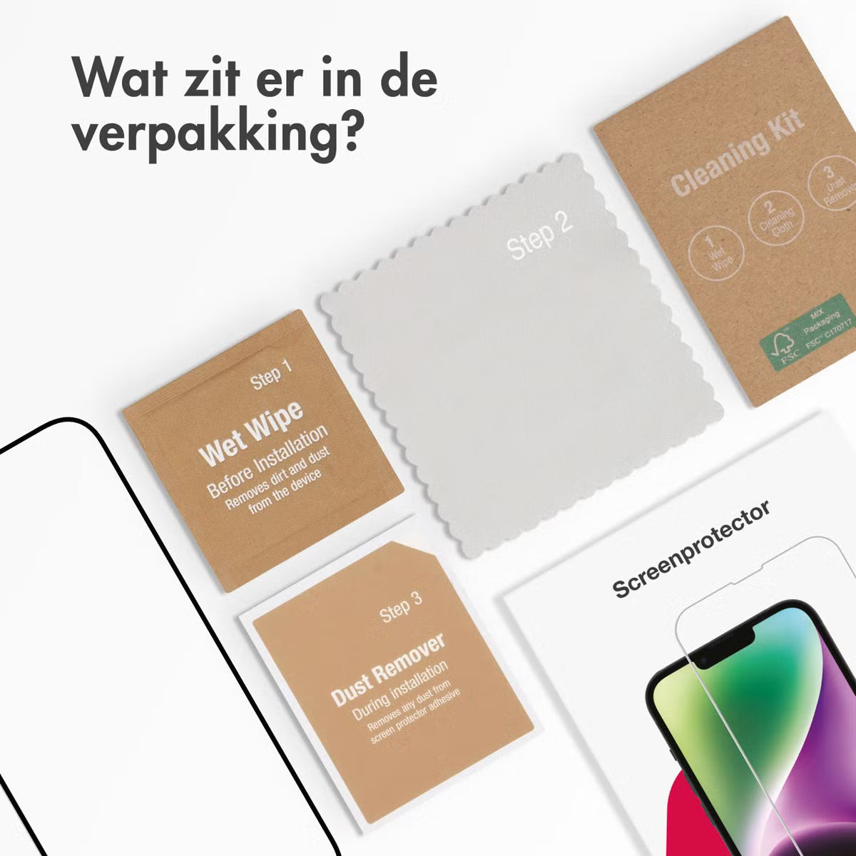 Accezz Gehard Glas Full Cover Screenprotector for Apple iPhone Air