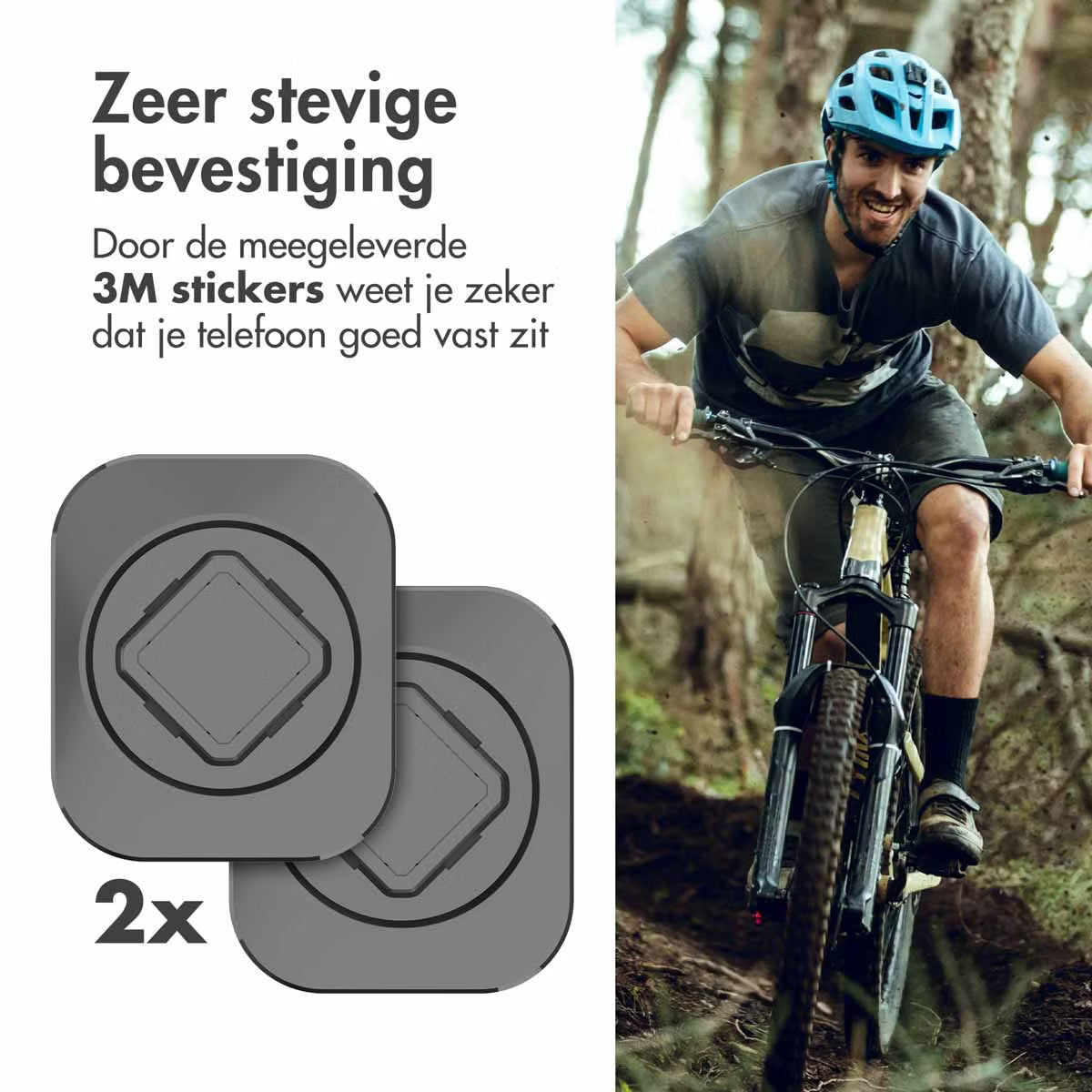 Accezz EasyLock telefoonhouder fiets - inclusief hoesje voor de Apple iPhone 15 Pro - Aluminium - 360 graden draaibaar - Zwart